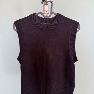 French Connection Charcoal Knit Sweater Vest